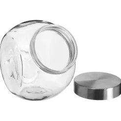 Bocal verre à bonbons couvercle inox 1,5L