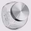 Bocal verre à bonbons couvercle inox 2,1L