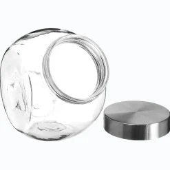 Bocal verre à bonbons couvercle inox 2,1L
