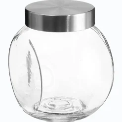 Bocal verre à bonbons couvercle inox 2,1L