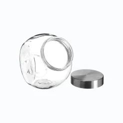 Bocal verre à bonbons couvercle inox 650ml
