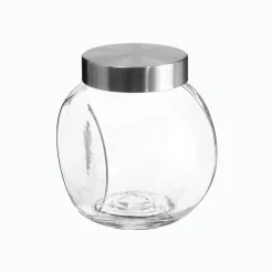 Bocal verre à bonbons couvercle inox 650ml