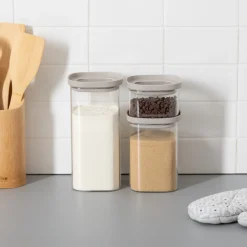 Bocal verre avec couvercle hermétique 2L
