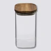 Bocal verre couvercle acacia 1,3L
