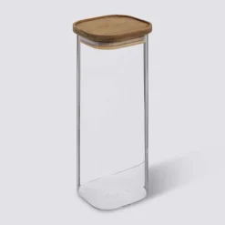Bocal verre couvercle acacia 2L