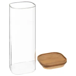 Bocal verre couvercle acacia 2L