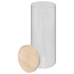Bocal verre couvercle bois 1,6L