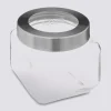 Bocal verre couvercle contour acier 0,8L