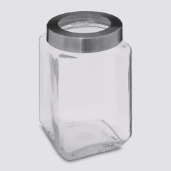 Bocal verre couvercle contour acier 1,6L
