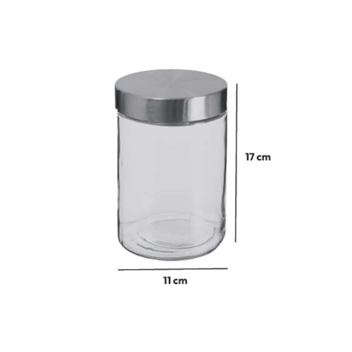 Bocal verre couvercle inox 1,2L