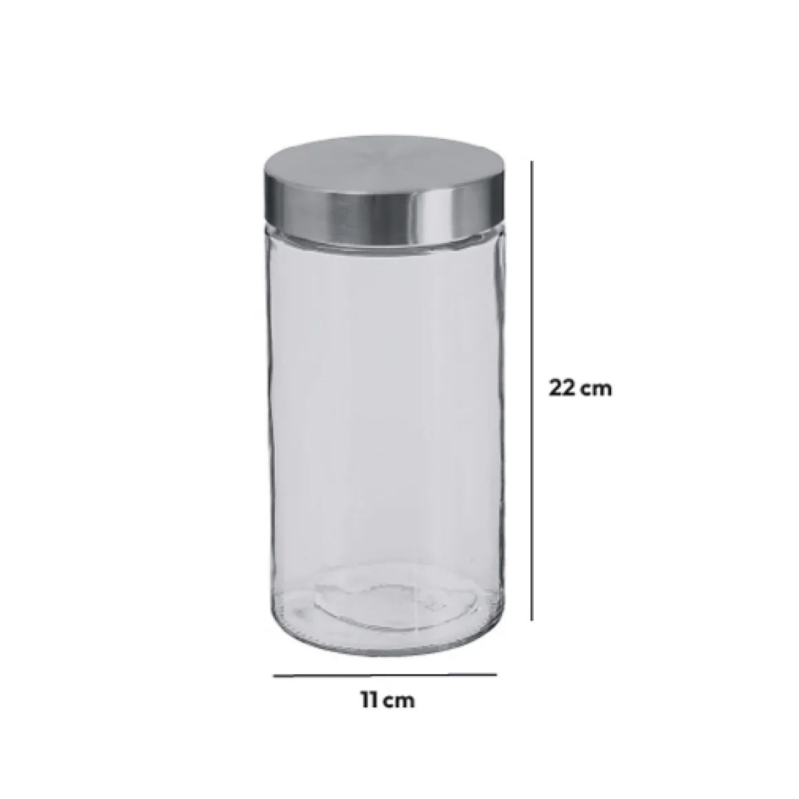 Bocal verre couvercle inox 1,7L