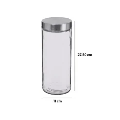 Bocal verre couvercle inox 2L