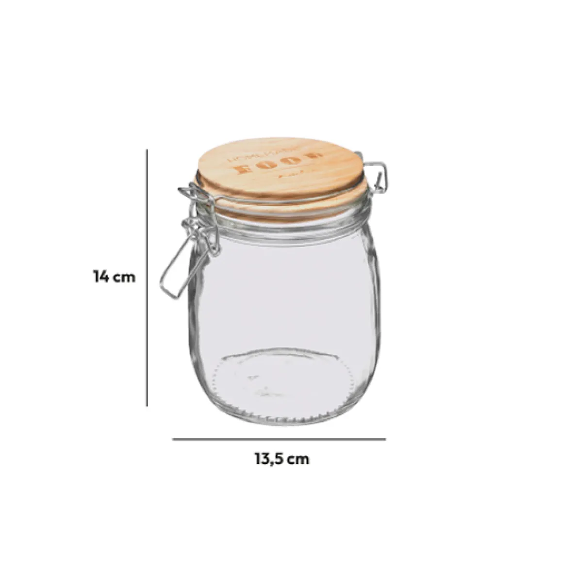Bocal verre couvercle pin, 0,75L