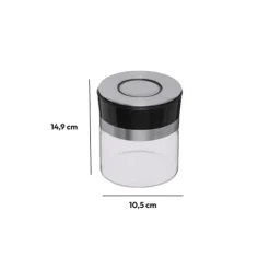 Bocal verre couvercle push inox 0,7L