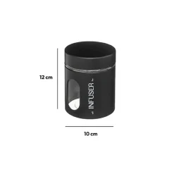 Bocal verre et métal 0,6L, Noir