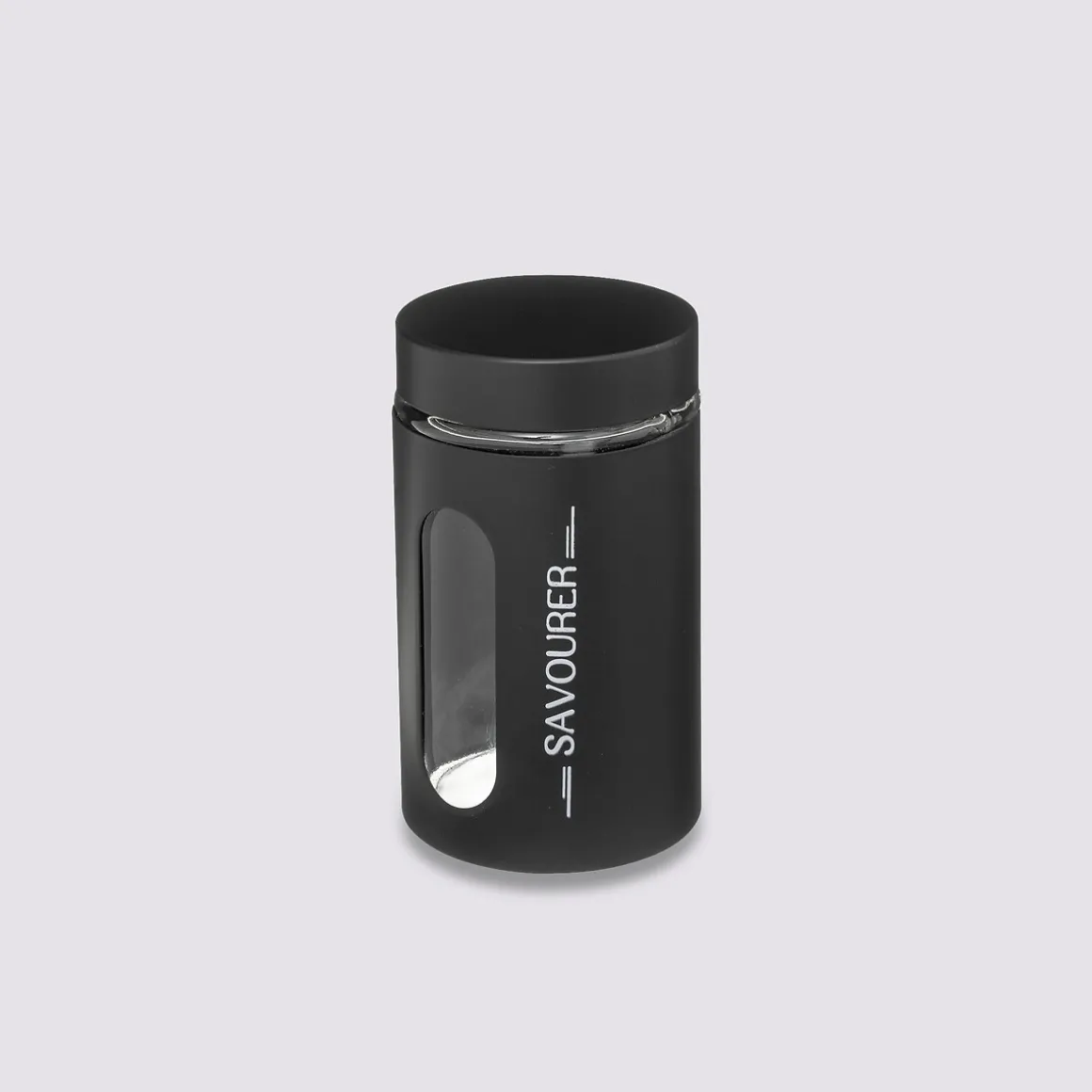 Bocal verre et métal 0,9L, Noir