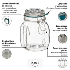 Bocal verre 0,75L