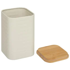 Boite de conservation métal couvercle bambou, 2L