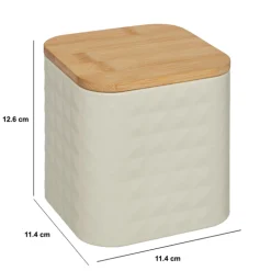 Boite de conservation métal couvercle bambou, 1,2L