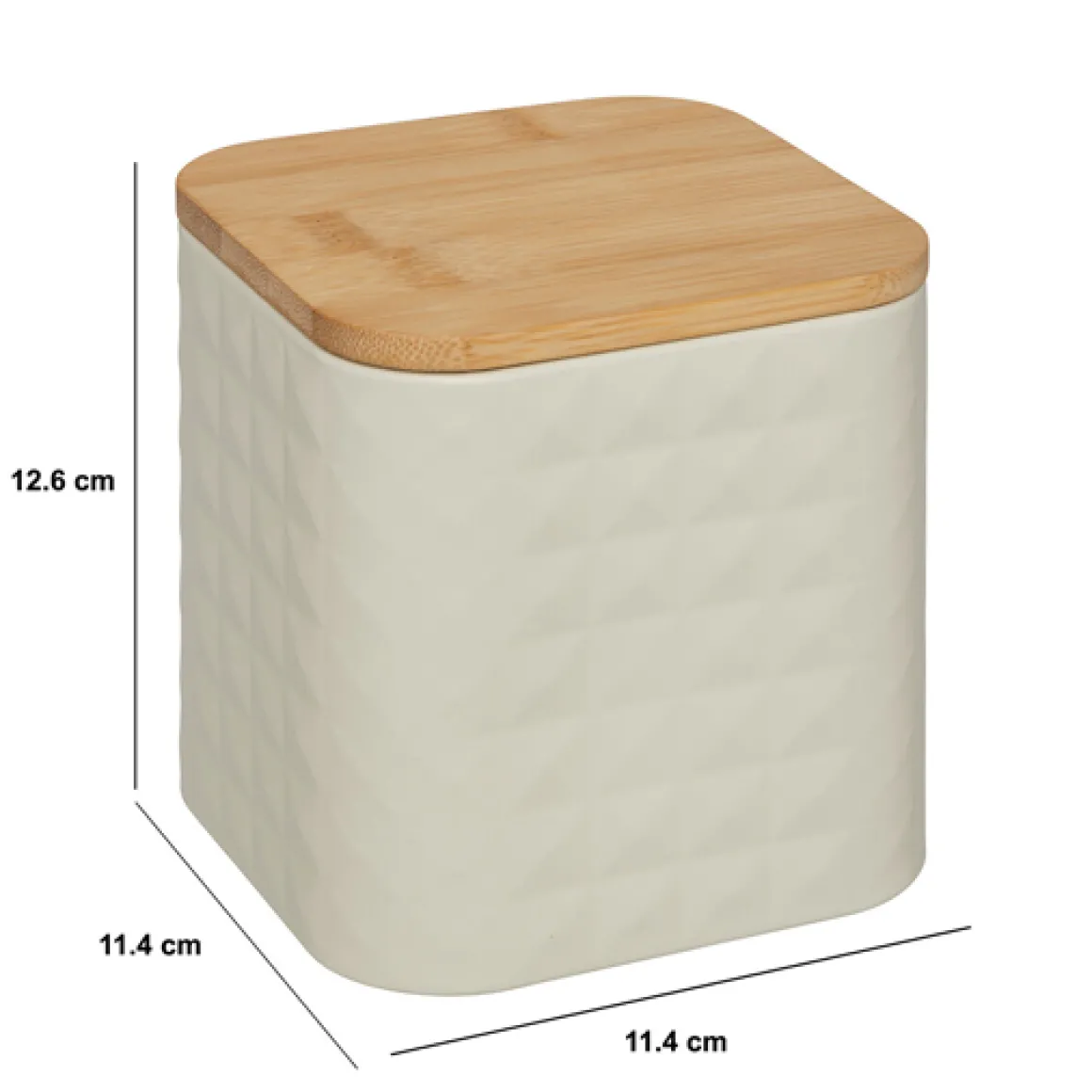 Boite de conservation métal couvercle bambou, 1,2L