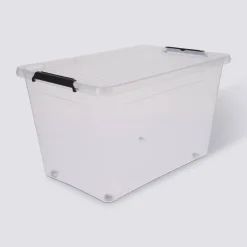 Boite de rangement plastique 60L, Transparent