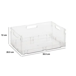 Boite de rangement pliable et empilable, 7,5L