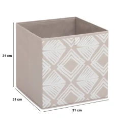 Boite de rangement 31x31 cm, Beige