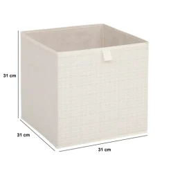 Boite de rangement 31x31 cm, Beige