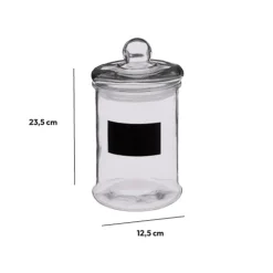 Bonbonnière en verre avec ardoise 1,2L