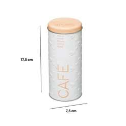 Boîte à café capsules métal, Blanc