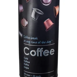 Boîte à café capsules métal, Noir