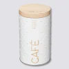 Boîte à café métal 500g, Blanc