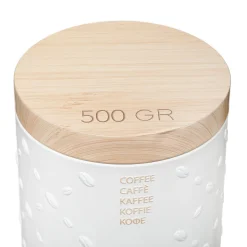 Boîte à café métal 500g, Blanc