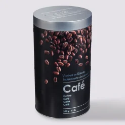 Boîte à café métal 500g, Noir
