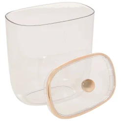 Boîte à cotons et cotons-tiges, L.15 cm, Transparent