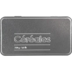 Boîte à céréales 750g métal, Noir