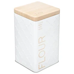 Boîte à farine 1kg métal, Blanc