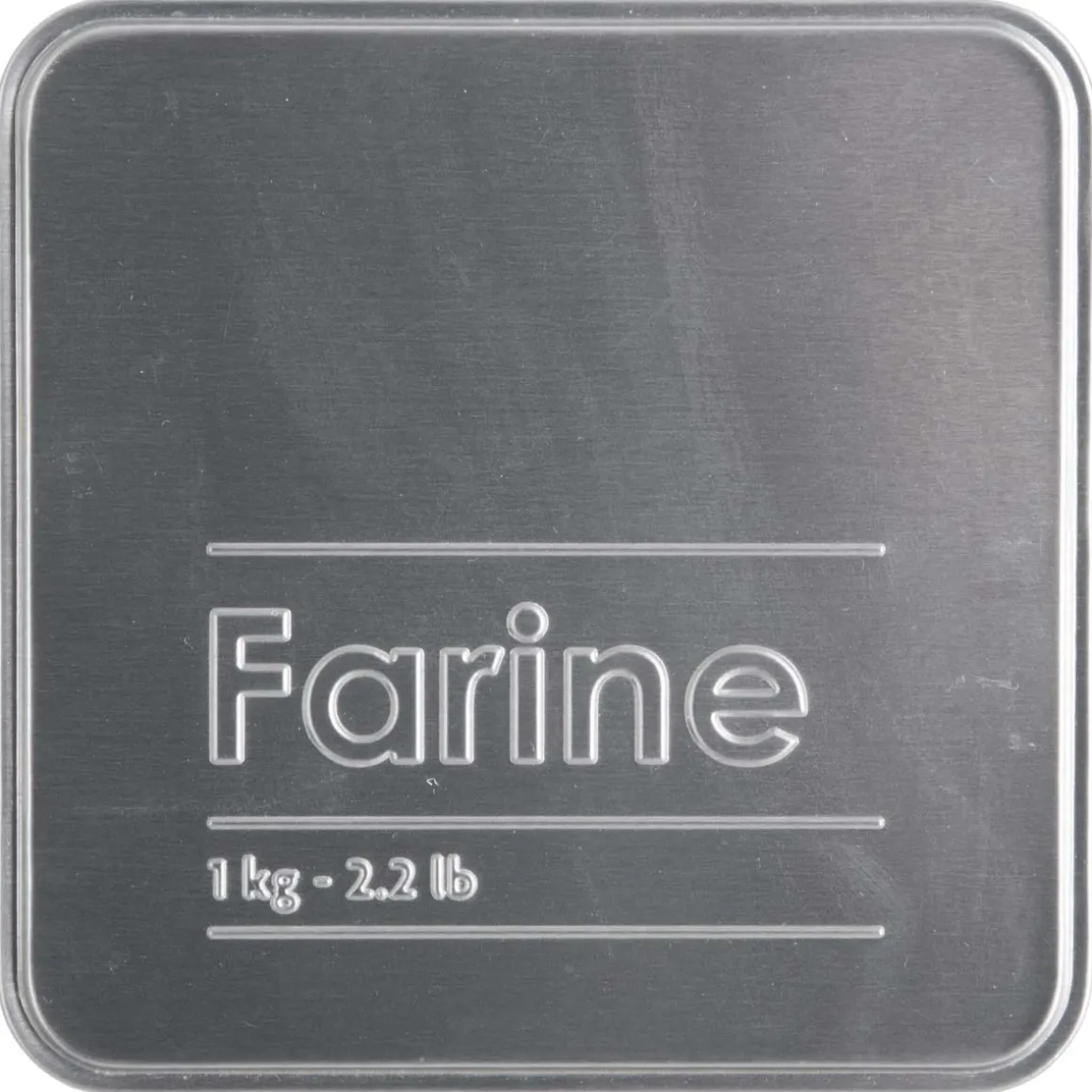 Boîte à farine 1kg métal, Noir