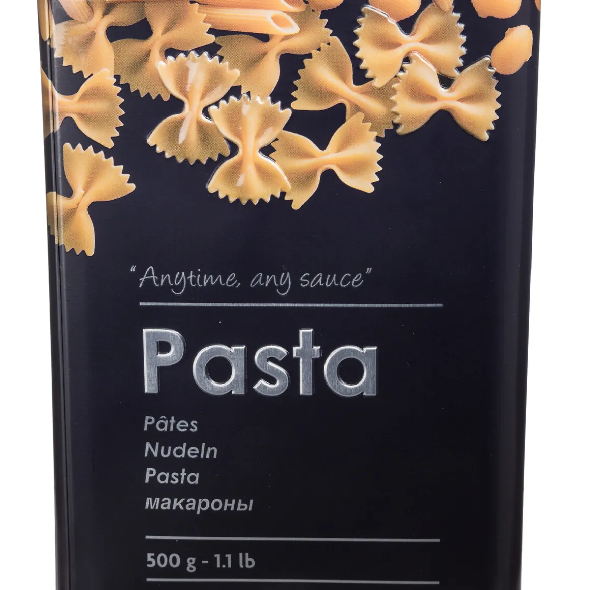 Boîte à pâtes 500g métal, Noir