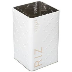 Boîte à riz en métal, Blanc
