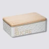 Boîte à sucre morceaux métal, Blanc
