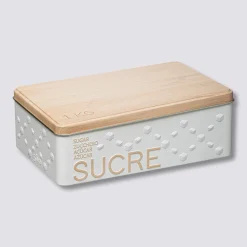 Boîte à sucre morceaux métal, Blanc