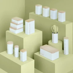 Boîte à sucre morceaux métal, Blanc