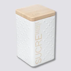 Boîte à sucre poudre métal, Blanc