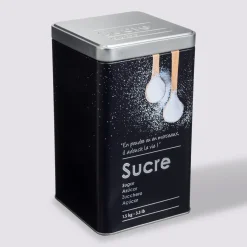 Boîte à sucre poudre métal, Noir