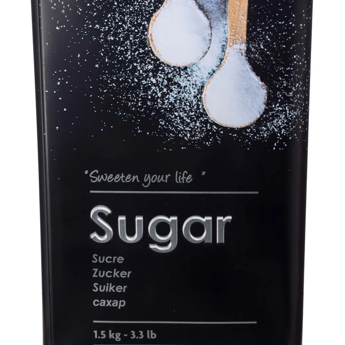 Boîte à sucre poudre métal, Noir