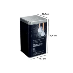 Boîte à sucre poudre métal, Noir
