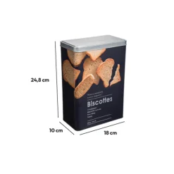 Boîte biscotte métall, Noir