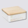 Boîte biscuits métal, Blanc