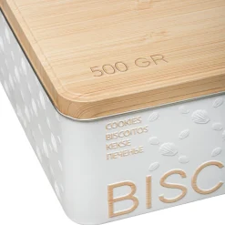 Boîte biscuits métal, Blanc